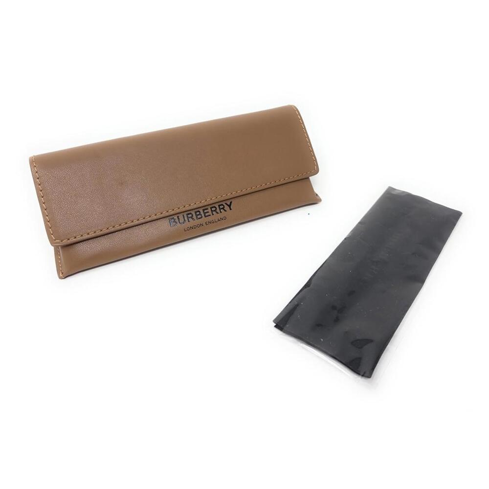 Authentic Burberry Sunglasses Eyeglasses Leather Case w/ Cloth, Brown
